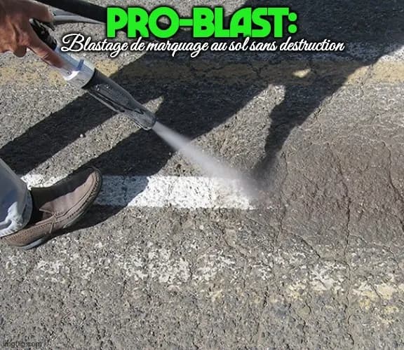 PRO-BLAST : décapage de marquage au sol