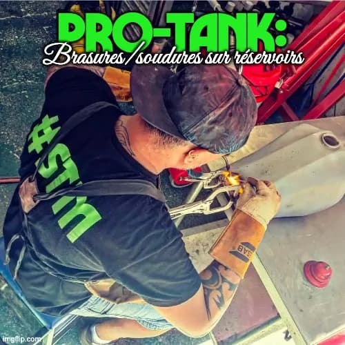 PRO-TANK : brasure de fuite d'essence sur réservoir