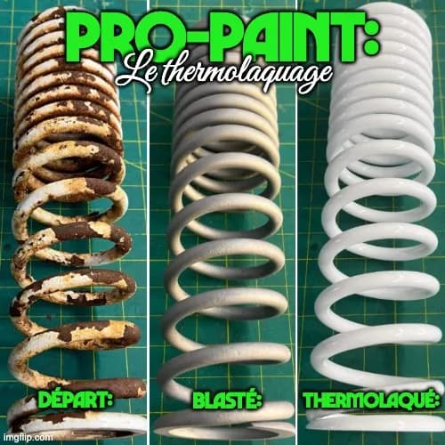 PRO-PAINT : thermolaquage (powder coating) sur amortisseur
