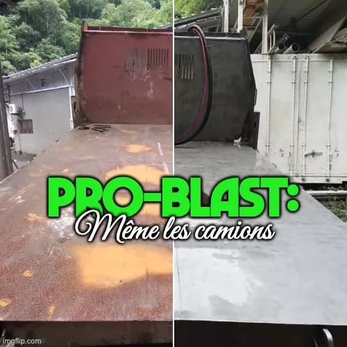 PRO-BLAST : décapage industriel sur poids-lourd