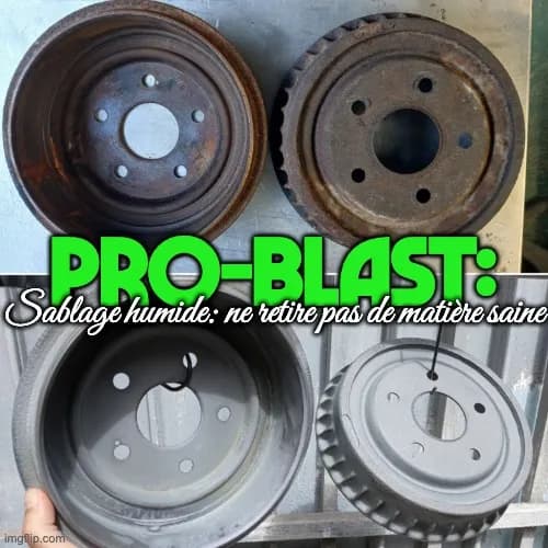 PRO-BLAST : nettoyage de tambours de freins