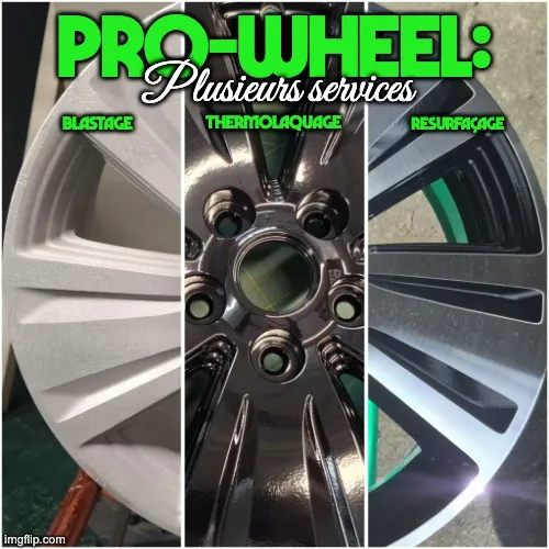 PRO-WHEEL : jante décapée, thermolaquée puis resurfacée