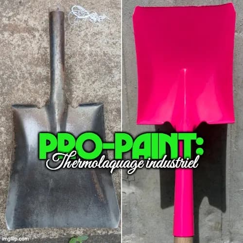 PRO-PAINT : peinture en poudre sur pelle, outillage industriel