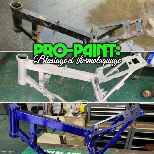 PRO-PAINT : peinture en poudre sur cadre de deux roues