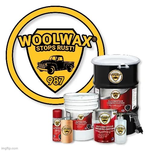 Gamme de produits Woolwax : futs, seaux, bombes et pistolet d'application